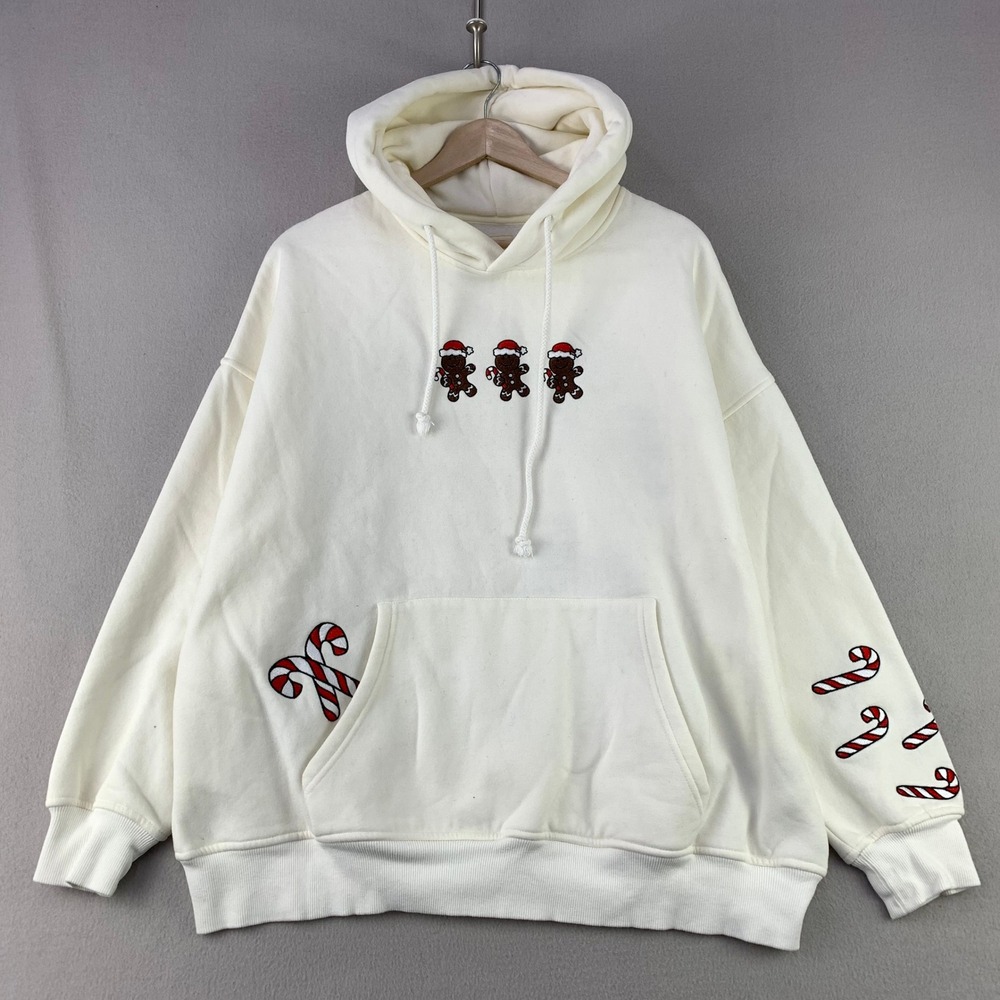 Sunkissed Coconut Holiday Hoodie Adult Medium Gingerbread Cookie Recipe Fleece
